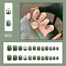 Load image into Gallery viewer, 24pcs/set Short Manicure Fake Nail Detachable Fake Nail Patch Wearing Nails Nail Stickers Nail Art Accessories