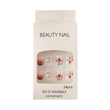 Load image into Gallery viewer, 24pcs/set Short Manicure Fake Nail Detachable Nail Patch Wearing Nails Nail Stickers Nail Art Accessories