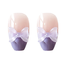 Load image into Gallery viewer, 24pcs/set Long Manicure Fake Nail Detachable Bow-knot Nail Patch Wearing Nails Nail Stickers Nail Art Accessories