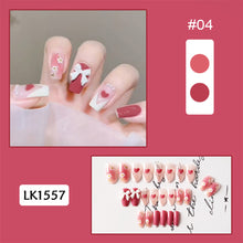 Load image into Gallery viewer, 24pcs/set Long Manicure Fake Nail Detachable Bow-knot Nail Patch Wearing Nails Nail Stickers Nail Art Accessories