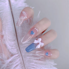 Load image into Gallery viewer, 24pcs/set Long Manicure Fake Nail Detachable Bow-knot Nail Patch Wearing Nails Nail Stickers Nail Art Accessories