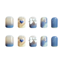Load image into Gallery viewer, 24pcs/set Short Manicure Fake Nail Detachable Fake Nail Patch Bow-knot Nail Stickers Nail Art Accessories