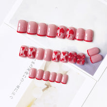 Load image into Gallery viewer, 24pcs/set Short Manicure Fake Nail Detachable Fake Nail Patch Bow-knot Nail Stickers Nail Art Accessories
