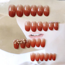 Load image into Gallery viewer, 24pcs/set Long Manicure Fake Nail Detachable Nail Patch Wearing Nails Nail Stickers Nail Art Accessories