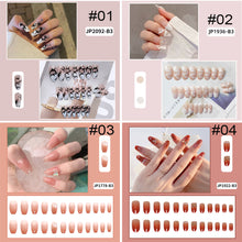 Load image into Gallery viewer, 24pcs/set Long Manicure Fake Nail Detachable Nail Patch Wearing Nails Nail Stickers Nail Art Accessories