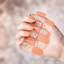 Load image into Gallery viewer, 14pcs/Sheet Laser Bronzing Nail Stickers Adhesive Nail Sticker 3D Nail Wrap Full Cover Nail Art Supplies Nail Accessories
