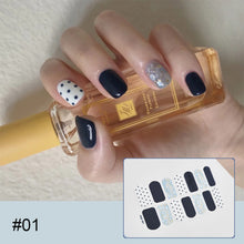 Load image into Gallery viewer, 14pcs/Sheet Laser Bronzing Nail Stickers Adhesive Nail Sticker 3D Nail Wrap Full Cover Nail Art Supplies Nail Accessories