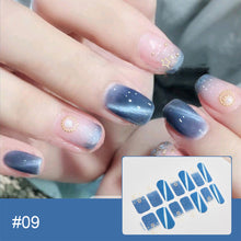 Load image into Gallery viewer, 14pcs/Sheet Laser Bronzing Nail Stickers Adhesive Nail Sticker 3D Nail Wrap Full Cover Nail Art Supplies Nail Accessories