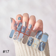 Load image into Gallery viewer, 14pcs/Sheet Laser Bronzing Nail Stickers Adhesive Nail Sticker 3D Nail Wrap Full Cover Nail Art Supplies Nail Accessories