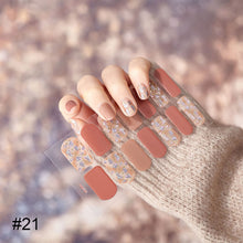 Load image into Gallery viewer, 14pcs/Sheet Laser Bronzing Nail Stickers Adhesive Nail Sticker 3D Nail Wrap Full Cover Nail Art Supplies Nail Accessories