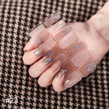 Load image into Gallery viewer, 14pcs/Sheet Laser Bronzing Nail Stickers Adhesive Nail Sticker 3D Nail Wrap Full Cover Nail Art Supplies Nail Accessories