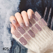 Load image into Gallery viewer, 14pcs/Sheet Laser Bronzing Nail Stickers Adhesive Nail Sticker 3D Nail Wrap Full Cover Nail Art Supplies Nail Accessories