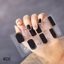 Load image into Gallery viewer, 14pcs/Sheet Laser Bronzing Nail Stickers Adhesive Nail Sticker 3D Nail Wrap Full Cover Nail Art Supplies Nail Accessories