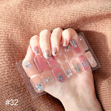 Load image into Gallery viewer, 14pcs/Sheet Laser Bronzing Nail Stickers Adhesive Nail Sticker 3D Nail Wrap Full Cover Nail Art Supplies Nail Accessories
