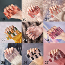 Load image into Gallery viewer, 14pcs/Sheet Laser Bronzing Nail Stickers Adhesive Nail Sticker 3D Nail Wrap Full Cover Nail Art Supplies Nail Accessories