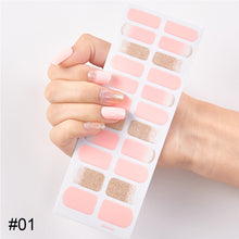 Load image into Gallery viewer, 22pcs/Sheet Nail Stickers Adhesive Nail Sticker Nail Wrap Full Cover Nail Art Supplies Nail Accessories