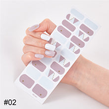 Load image into Gallery viewer, 22pcs/Sheet Nail Stickers Adhesive Nail Sticker Nail Wrap Full Cover Nail Art Supplies Nail Accessories