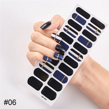 Load image into Gallery viewer, 22pcs/Sheet Nail Stickers Adhesive Nail Sticker Nail Wrap Full Cover Nail Art Supplies Nail Accessories