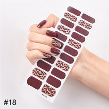 Load image into Gallery viewer, 22pcs/Sheet Nail Stickers Adhesive Nail Sticker Nail Wrap Full Cover Nail Art Supplies Nail Accessories
