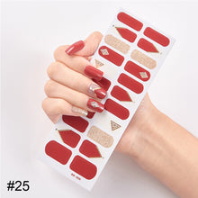 Load image into Gallery viewer, 22pcs/Sheet Nail Stickers Adhesive Nail Sticker Nail Wrap Full Cover Nail Art Supplies Nail Accessories