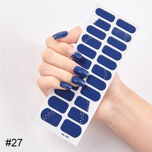 Load image into Gallery viewer, 22pcs/Sheet Nail Stickers Adhesive Nail Sticker Nail Wrap Full Cover Nail Art Supplies Nail Accessories