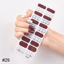 Load image into Gallery viewer, 22pcs/Sheet Nail Stickers Adhesive Nail Sticker Nail Wrap Full Cover Nail Art Supplies Nail Accessories