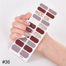 Load image into Gallery viewer, 22pcs/Sheet Nail Stickers Adhesive Nail Sticker Nail Wrap Full Cover Nail Art Supplies Nail Accessories