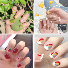 Load image into Gallery viewer, 14pcs/Sheet Nail Stickers Waterproof Durable Adhesive 3D Nail Wrap Full Cover Nail Art Supplies Nail Accessories