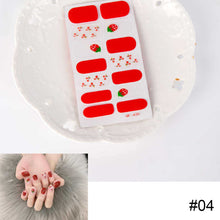 Load image into Gallery viewer, 14pcs/Sheet Nail Stickers Waterproof Durable Adhesive 3D Nail Wrap Full Cover Nail Art Supplies Nail Accessories
