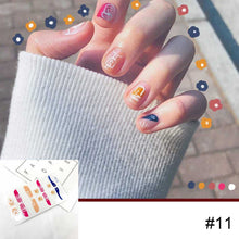 Load image into Gallery viewer, 14pcs/Sheet Nail Stickers Waterproof Durable Adhesive 3D Nail Wrap Full Cover Nail Art Supplies Nail Accessories
