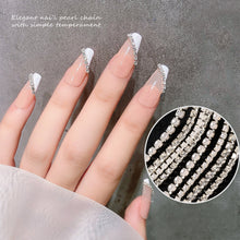 Load image into Gallery viewer, Nail Decoration Chain Light Luxury Metal Diamond Jewelry Manicure Decoracion Nail Stickers DIY Nail Art Accessories