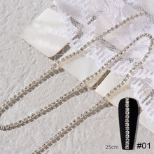 Load image into Gallery viewer, Nail Decoration Chain Light Luxury Metal Diamond Jewelry Manicure Decoracion Nail Stickers DIY Nail Art Accessories