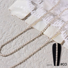 Load image into Gallery viewer, Nail Decoration Chain Light Luxury Metal Diamond Jewelry Manicure Decoracion Nail Stickers DIY Nail Art Accessories