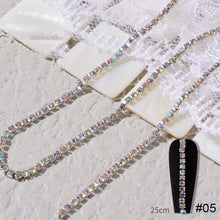 Load image into Gallery viewer, Nail Decoration Chain Light Luxury Metal Diamond Jewelry Manicure Decoracion Nail Stickers DIY Nail Art Accessories