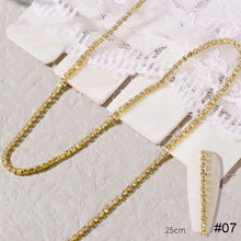 Load image into Gallery viewer, Nail Decoration Chain Light Luxury Metal Diamond Jewelry Manicure Decoracion Nail Stickers DIY Nail Art Accessories