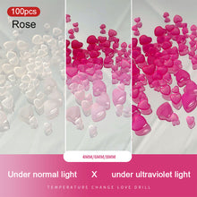 Load image into Gallery viewer, 100pcs Photochromic Love Nail Decoration Stickers Transparent Nail Stickers Nail Decoration Nail Art DIY Nail Accessories