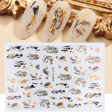 Load image into Gallery viewer, Two Tone Gold Plated Nail Art Stickers Manicure Stickers Nail Art Decoration Nail Accessories For Women