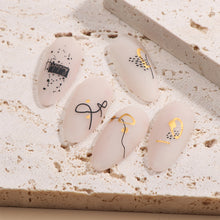 Load image into Gallery viewer, Two Tone Gold Plated Nail Art Stickers Manicure Stickers Nail Art Decoration Nail Accessories For Women