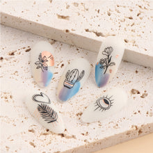 Load image into Gallery viewer, Two Tone Gold Plated Nail Art Stickers Manicure Stickers Nail Art Decoration Nail Accessories For Women
