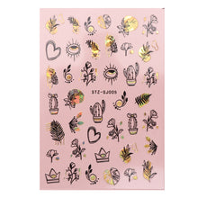Load image into Gallery viewer, Two Tone Gold Plated Nail Art Stickers Manicure Stickers Nail Art Decoration Nail Accessories For Women