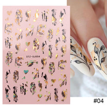 Load image into Gallery viewer, Two Tone Gold Plated Nail Art Stickers Manicure Stickers Nail Art Decoration Nail Accessories For Women