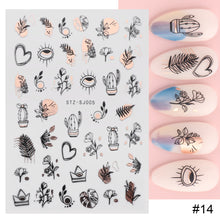 Load image into Gallery viewer, Two Tone Gold Plated Nail Art Stickers Manicure Stickers Nail Art Decoration Nail Accessories For Women