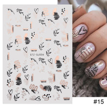 Load image into Gallery viewer, Two Tone Gold Plated Nail Art Stickers Manicure Stickers Nail Art Decoration Nail Accessories For Women