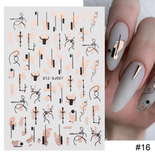 Load image into Gallery viewer, Two Tone Gold Plated Nail Art Stickers Manicure Stickers Nail Art Decoration Nail Accessories For Women