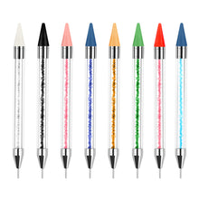 Load image into Gallery viewer, Nail Art Spot Drill Pen Double End Spot Drill Crayon Manicure Draw Paint Pen Nail Spot Drill Tools Manicure Art Tools