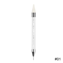 Load image into Gallery viewer, Nail Art Spot Drill Pen Double End Spot Drill Crayon Manicure Draw Paint Pen Nail Spot Drill Tools Manicure Art Tools