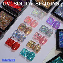Load image into Gallery viewer, UV Solid Glitter Glue Nail Polish Glue Solid Glitter Sequin Glue Popular Colors Manicure Tools Nail Art Accessories