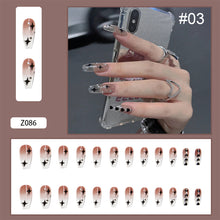 Load image into Gallery viewer, 24pcs/set Manicure Fake Nail Detachable Fake Nail Patch Wearing Nails Nail Stickers Nail Art Accessories