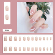Load image into Gallery viewer, 24pcs/set Manicure Fake Nail Detachable Fake Nail Patch Wearing Nails Nail Stickers Nail Art Accessories