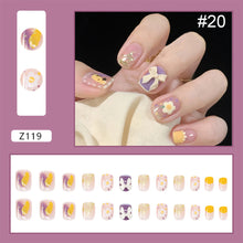 Load image into Gallery viewer, 24pcs/set Manicure Fake Nail Detachable Fake Nail Patch Wearing Nails Nail Stickers Nail Art Accessories